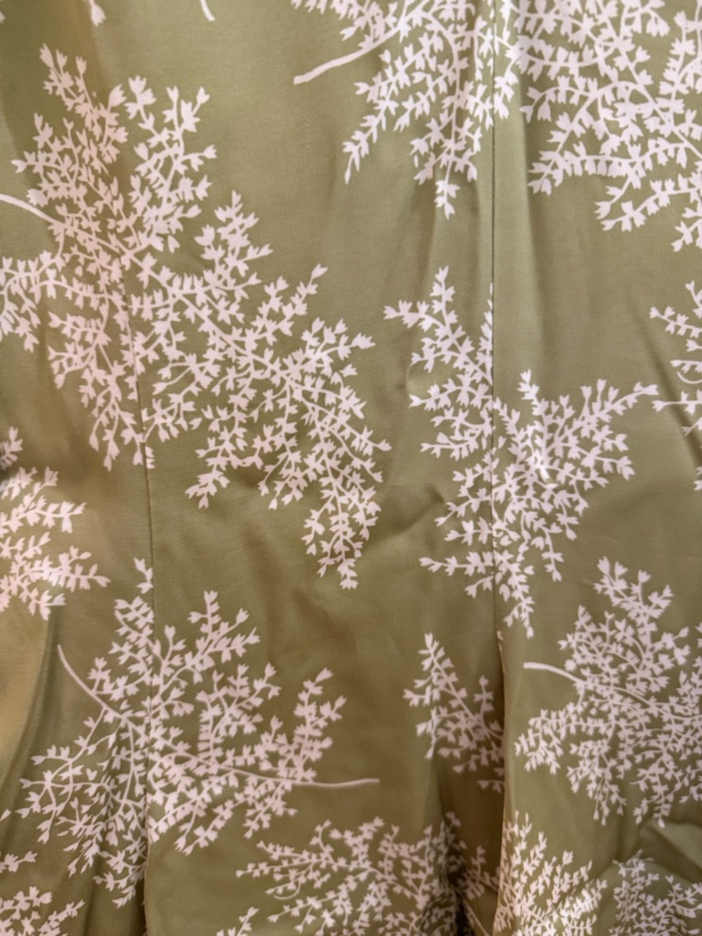 Rebecca Taylor Sage Green Floral Long-Sleeve A-Line Dress - Picture 8 of 8